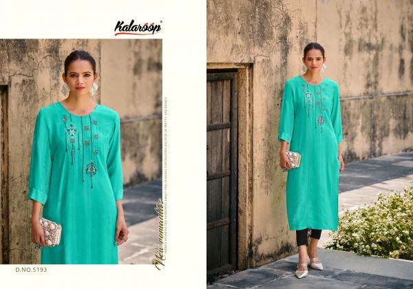 Kalaroop Kaviya Trendy Wear Designer Kurti Collection